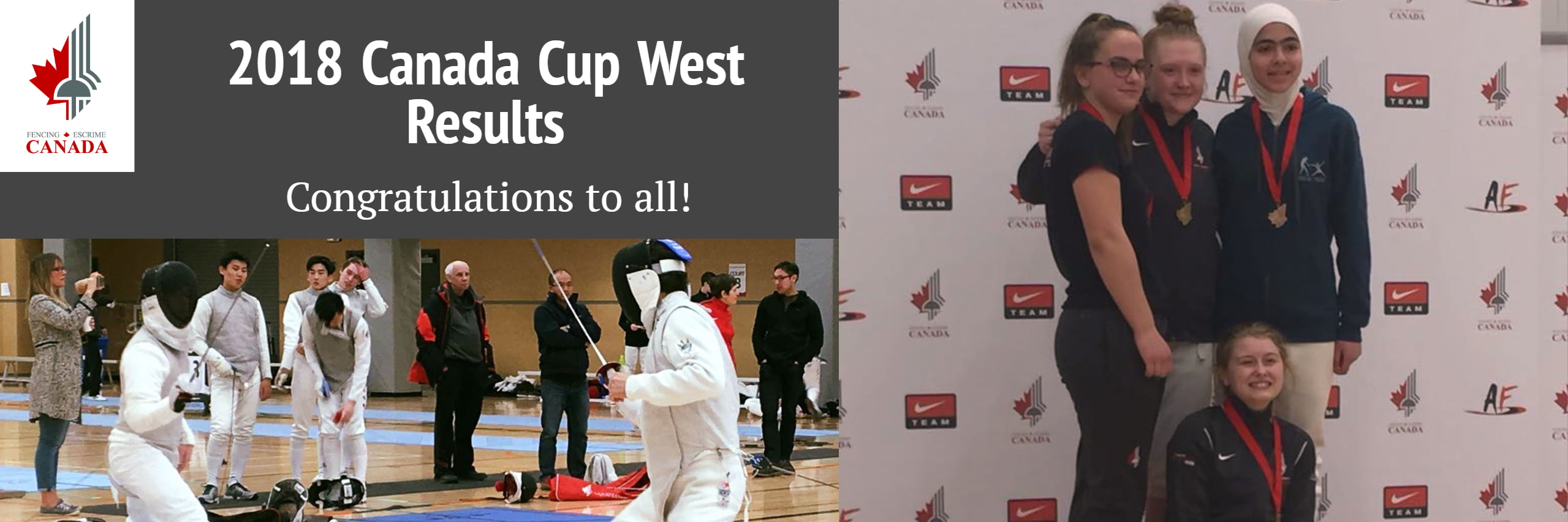 Canada Cup West Results Banner EN Canadian Fencing Federation